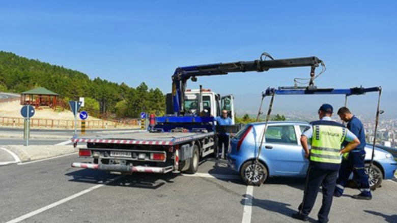 Shkup: Për një javë janë ngritur 152 makina të parkuara në mënyrë të parregullt
