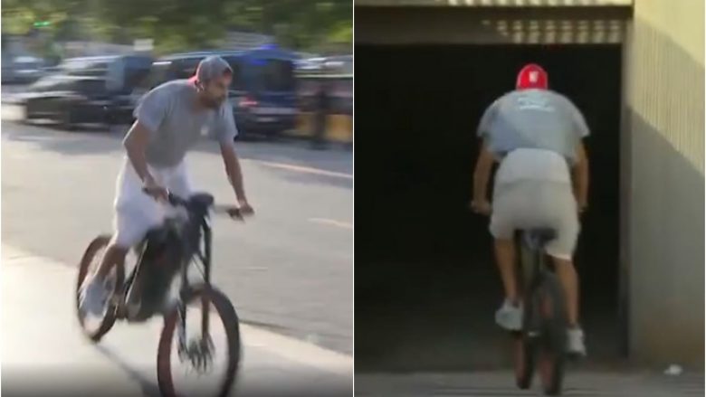 Pique shkoi në derbin katalanas me biçikletë – nuk është hera e parë që mbrojtësi e bën këtë gjë