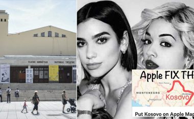 Të premten para Teatrit Kombëtar vendoset instalacioni artistik “Kosova on Apple, fight fake news”