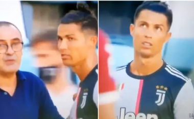 Bëhet virale video ku shihet reagimi i çuditshëm i Ronaldos ndaj këshillave të trajnerit Sarri në ndeshjen ndaj Torinos