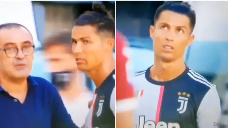 Bëhet virale video ku shihet reagimi i çuditshëm i Ronaldos ndaj këshillave të trajnerit Sarri në ndeshjen ndaj Torinos