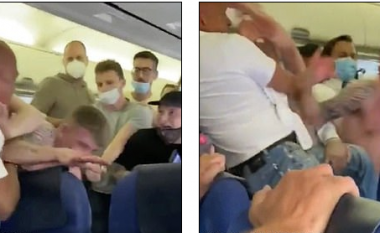Rrahje masive në aeroplan, dy pasagjerë të dehur përleshen dhe gjakosen nga të tjerët – refuzonin të bartnin maskë