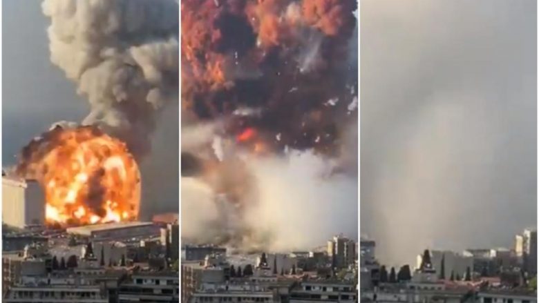 Skena rrëqethëse nga Bejruti, “zhduket” e tërë lagjia pas shfaqjes së resë në formë kërpudhe – detaje nga shpërthimi në Liban