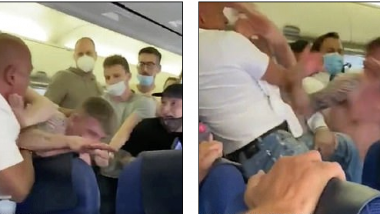 Rrahje masive në aeroplan, dy pasagjerë të dehur përleshen dhe gjakosen nga të tjerët – refuzonin të bartnin maskë