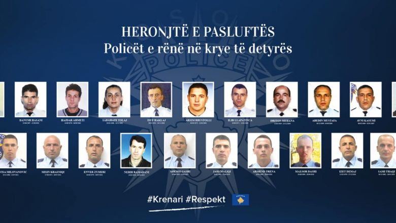 Thaçi dekoron me urdhrin “Hero i Kosovës”, 21 pjesëtaret e Policisë së Kosovës që humbën jetën në krye të detyrës