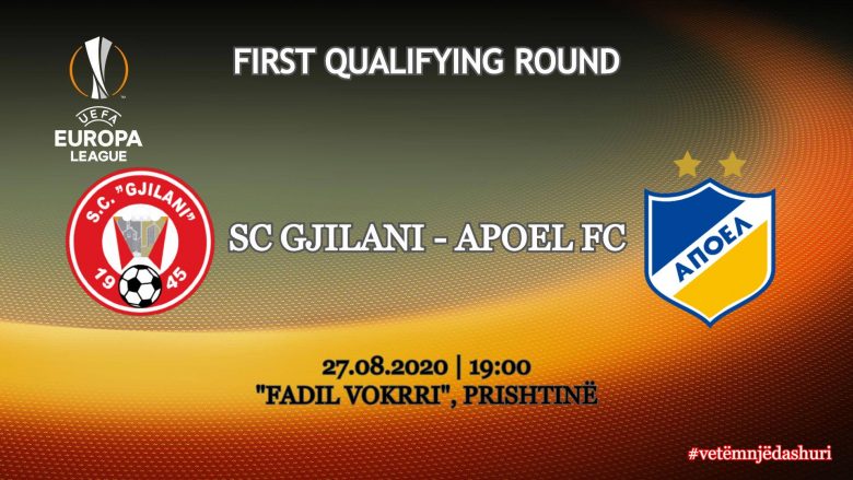 Gjilani konfirmon se më 27 gusht përballet me Apoelin në kualifikimet e Ligës së Evropës