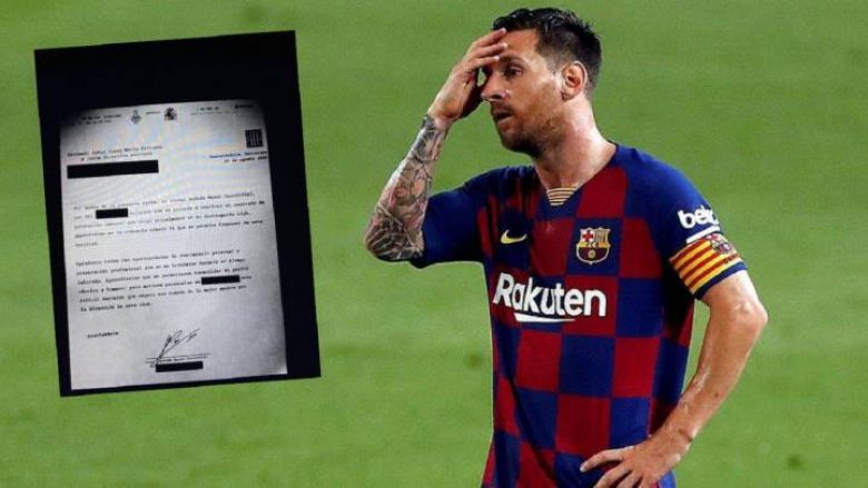 Publikohet faksi që besohet se Lionel Messi ia dërgoi Barcelonës ku kërkon largimin e tij – mësoni se çfarë shkruan letra e dërguar nga argjentinasi