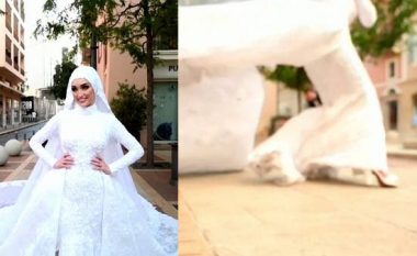 Nusja në Liban pozon për fotot e dasmës, ndërsa në ato momenti ndodh edhe shpërthimi