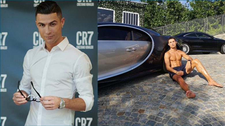 Ronaldo kombinon pasionin për vetura me fizikun e tij në një fotografi