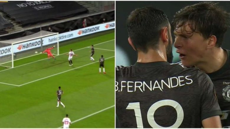 Përplasja e ashpër mes Lindelofit dhe Fernandesit që kaloi në fyerje në golin e dytë të Sevillës