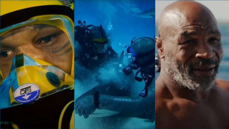Mike Tyson “vë në gjumë” peshkaqenin gjatë sfidës nënujore, ndërsa pranon se ishte i tmerruar për vdekje
