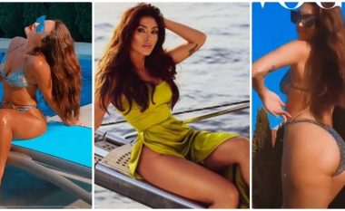 Nora Istrefi thekson linjat e bujshme trupore në disa poza me bikini