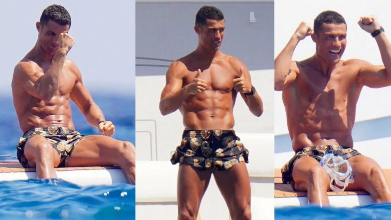 Cristiano Ronaldo tregon figurën muskulore nga jahti luksoz