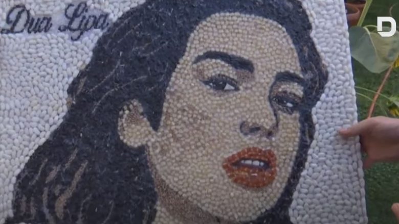 Tri herë rekorde në Guinnes, Alkent Pozhegu ndërton me fara e fasule portretin Dua Lipës