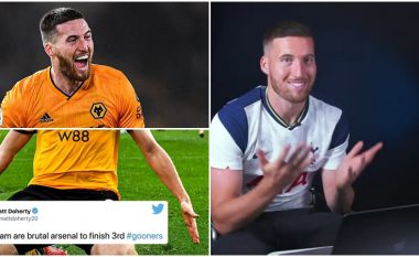 Prezantimi fantastik i Doherty, Tottenhami e ‘detyron’ t’i fshijë postimet si tifoz i Arsenalit në Twitter