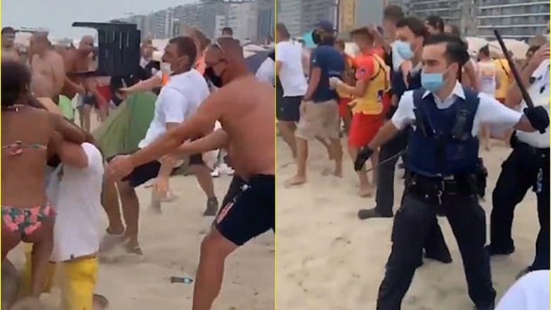 Sherr masiv në një plazh të Belgjikës, pushuesit përleshen ashpër edhe me policinë