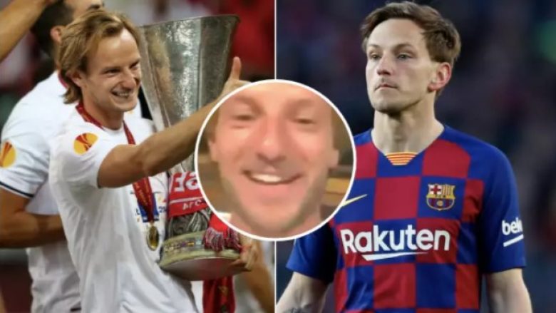 Rakitic feston si i ‘çmendur’ triumfin e Sevillas në Ligën e Evropës, Barcelona zemërohet me gjestin e mesfushorit