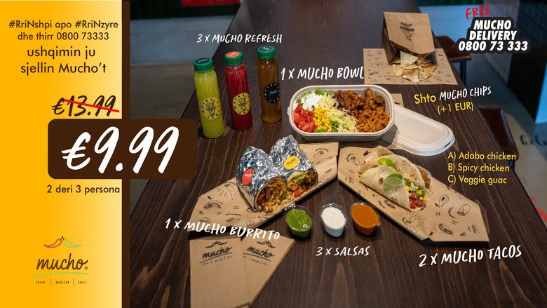 Eat Mucho zgjeron ofertën – deri në 3 persona mund të ngopen me ushqimet unike për vetëm 9.99 euro