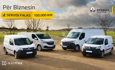 Auto Mita me një mundësi të mirë për bizneset – për çdo veturë të re, SERVISI FALAS deri në 100 mijë kilometra!