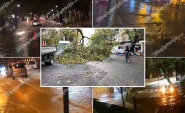 Moti i keq përfshin disa pjesë të Shqipërisë: Përmbytje dhe pemë të rrëzuara në Tiranë e Shkodër, dëmtohen disa makina