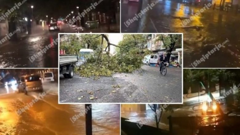Moti i keq përfshin disa pjesë të Shqipërisë: Përmbytje dhe pemë të rrëzuara në Tiranë e Shkodër, dëmtohen disa makina