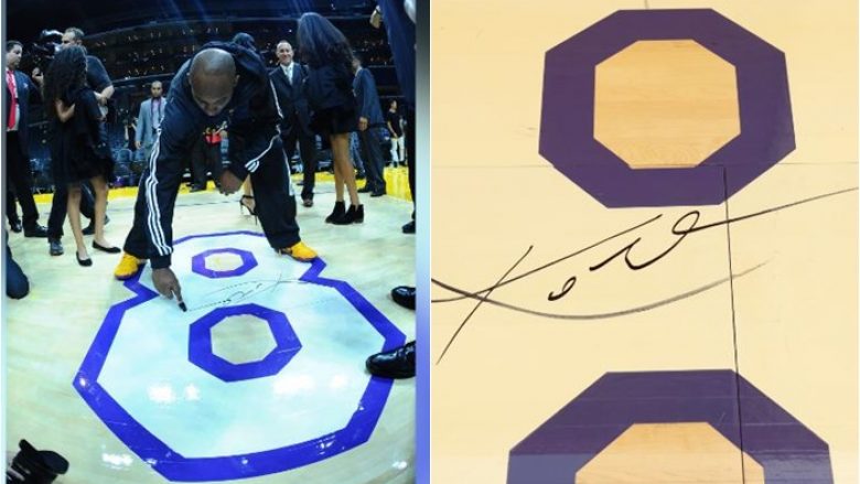 Dyshemeja ku është nënshkrimi i Kobe Bryant nga ndeshjen e tij e fundit ka dal në ankand – kërkohen 500 mijë dollarë