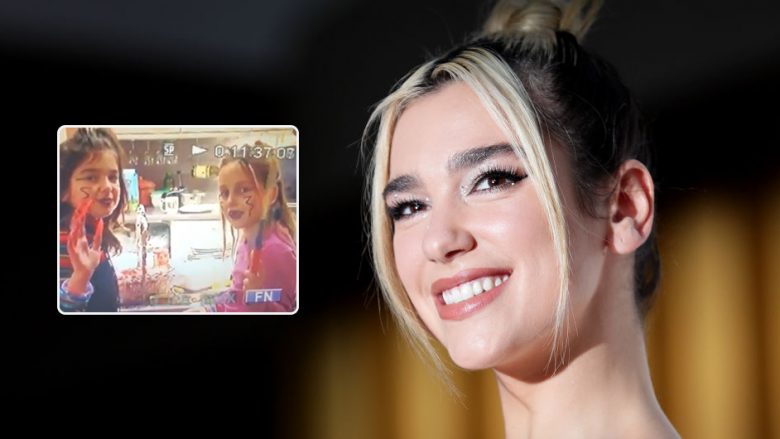 Dua Lipa publikon video të rrallë nga fëmijëria, ku bashkë me kushërirën fliste në shqip