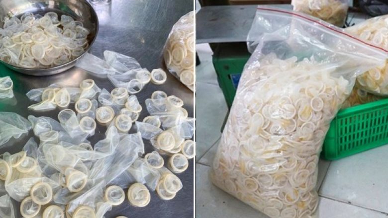 Laheshin dhe më pas paketoheshin për shitje: Policia në Vietnam “konfiskon” më shumë 300,000 prezervativë të përdorur