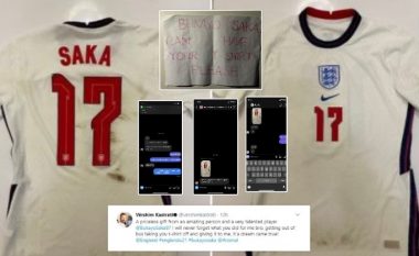Gjesti i madh i Bukayo Saka – zbret nga autobusi dhe ia dhuron fanellën e tij djaloshit nga Kosova, tifozët e Arsenalit tani kërkojnë t’ia blejnë