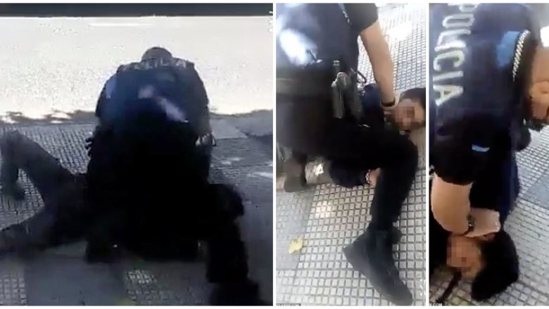 Nuk mbante maskë, polici spanjoll ia mban gjurin në qafë 14-vjeçarit derisa po tentonte ta prangoste
