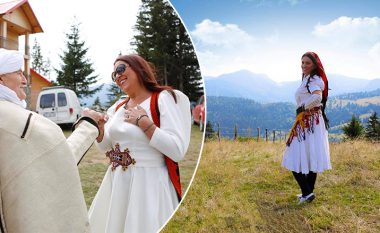Ministrja e Kulturës, Vlora Dumoshi shfaqet me veshje kombëtare në Malet e Rugovës
