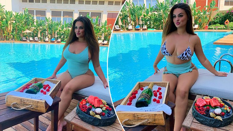 Enca Haxhia nis pushimet, vjen me poza tërheqëse në bikini nga Turqia