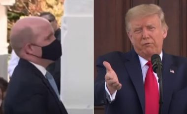 Donald Trump i kërkon gazetarit të heq maskën gjatë një konference në Shtëpinë e Bardhë