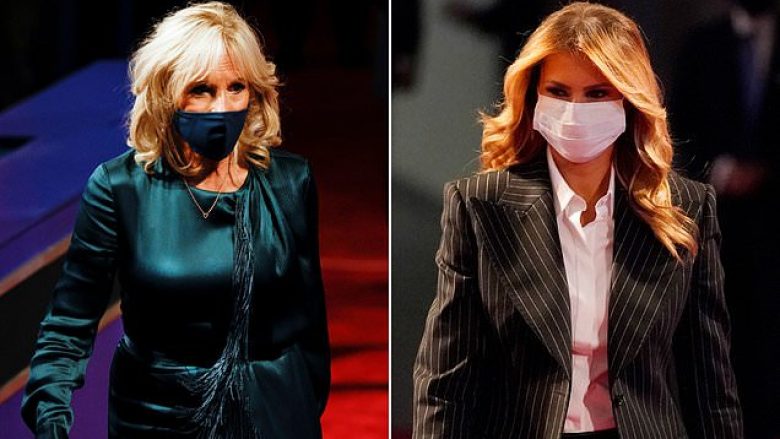 Burrat e tyre zhvilluan debat të ashpër presidencial, por Melania Trump dhe Jill Biden rrëmbyen vëmendjen me paraqitjet elegante gjatë debatit