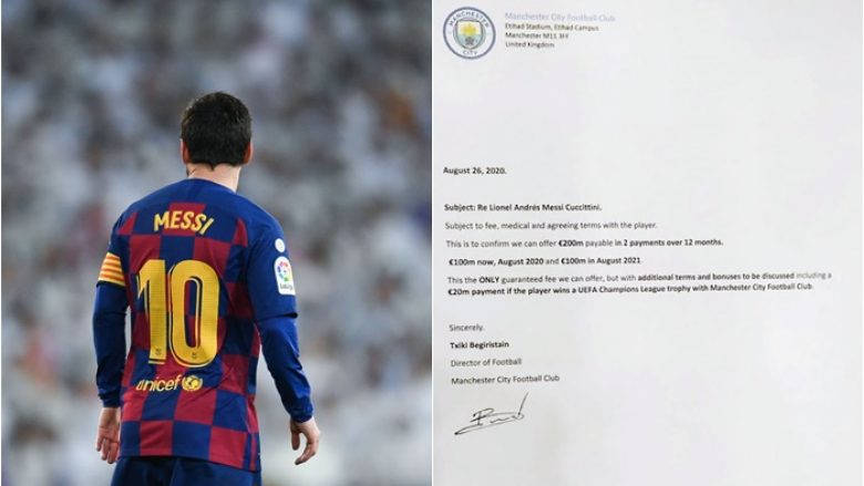 ‘Publikohet’ oferta e Manchester Cityt drejtuar Barcelonës për Lionel Messin – 200 milionë euro dhe bonuse deri në 25 milionë euro tjera