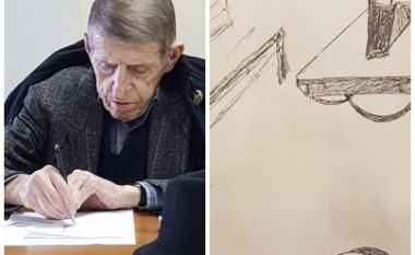 Deputeti Salih Zyba publikon vizatimet që Adem Mikullovci i bëri gjatë seancave të Kuvendit