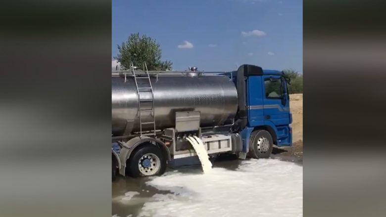 Komuna e Rahovecit përkrahë bujqit që derdhën qumështin në shenjë proteste