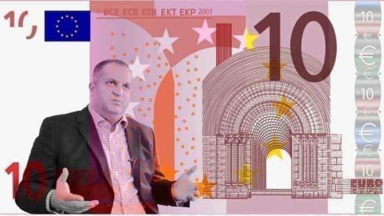 Ahmeti “promovon” taksën me portretin tij në kartëmonedhën prej 10 eurosh