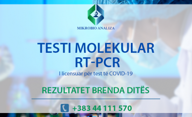 Mikrobio Analiza – me staf të specializuar dhe licensë për testim RT-PCR