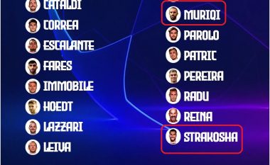 Muriqi dhe Strakosha në skuadrën e Lazios për Ligën e Kampionëve
