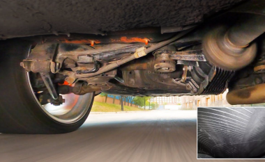 Çfarë ndodhë me gomat kur vetura bën 'drift' - pamje me GoPro nga brendësia e gomës dhe poshtë veturës