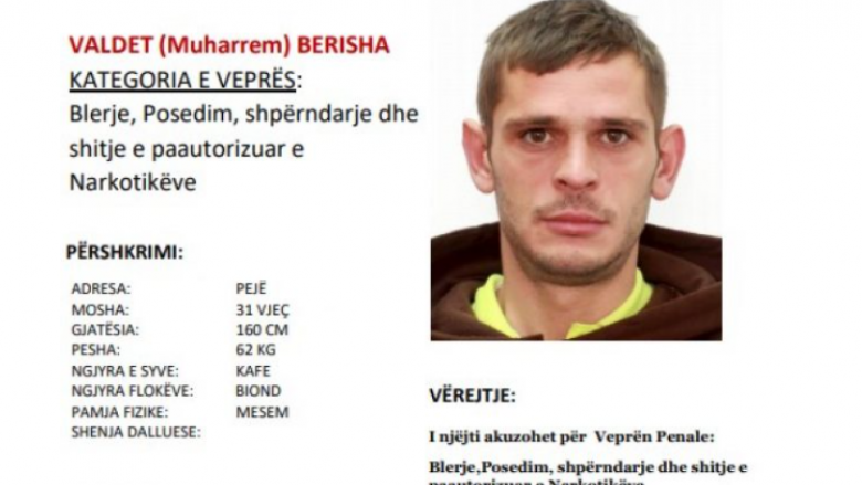 Arrestohet Valdet Berisha, policia falënderon qytetarët për bashkëpunim