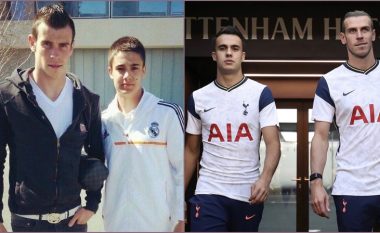Reguilon i bashkohet trendit në rrjetet sociale duke publikuar një fotografi të vjetër me Bale dhe një të tanishme me të