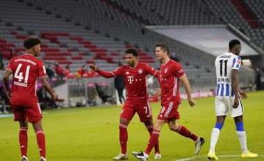 Lewandowski me katër golat e tij e ndihmon Bayernin të mposhtë Hertha Berlinin