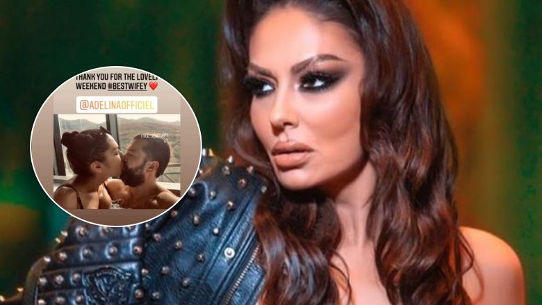 Bashkëshorti i Adelina Ismailit publikon foto duke shkëmbyer puthje me të dhe i bën një dedikim të veçantë