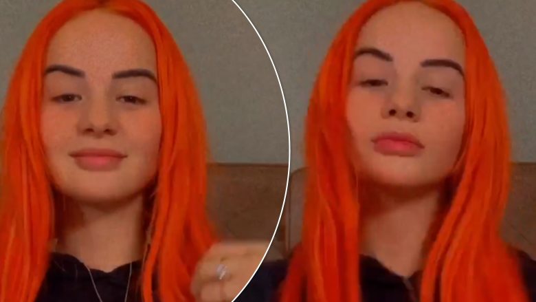 Rina Balaj merr vëmendje me dukjen e re, shfaqet me flokë ngjyrë portokalli të ndezur
