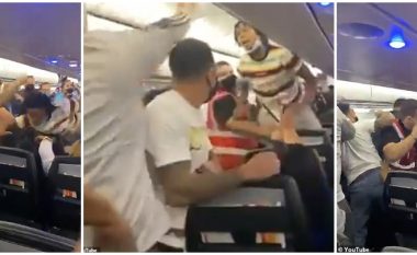 Gruaja refuzon të bartë maskën në aeroplan, shpërthen rrahja masive mes pasagjerëve – policia amerikane ndërhyn duke përdorur elektroshokun