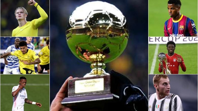 Publikohet lista e ngushtë me 20 emra që do të luftojnë për çmimin “Golden Boy 2020” – Haaland, Davies, Sancho, Fati e Vinicius kandidatët kryesorë