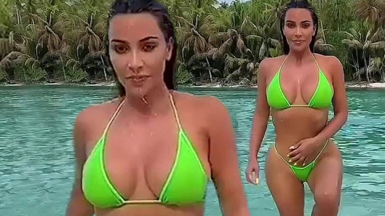Kim publikon video duke dalë nga uji ndërsa mahnit me linjat trupore – nuk merakoset për kritikat e shumta për festën masive të ditëlindjes