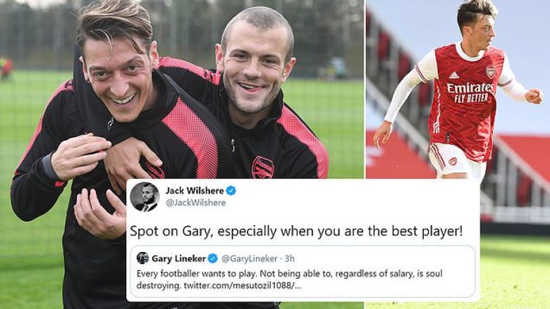 Wilshere i del në mbrojtje Ozilit: Ai është lojtari më i mirë i Arsenalit